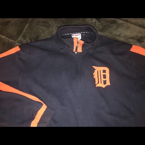 Detroit Tigers Majestic Authentic Full Zip Jacket - Picture 1 of 6